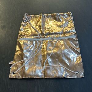 Rose gold drawstring bag